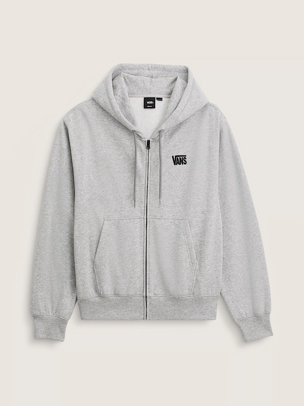 NWT Vans Stretch Logo Gray Full Zip Hoodie Size XL